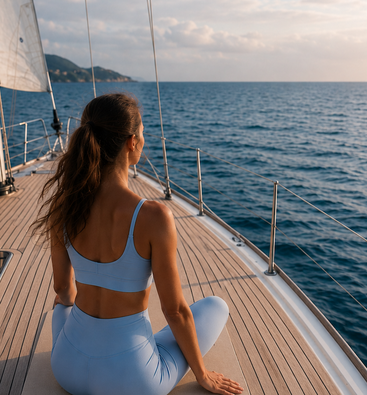 Yacht Flow Yoga yoga session